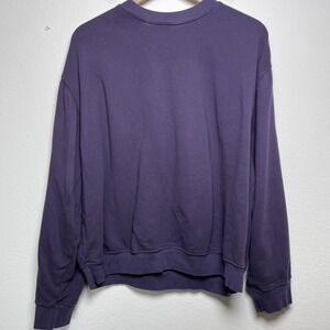 Set Active Women Lightweight Sweater Large Purple Classic Crewneck Oversized Gym